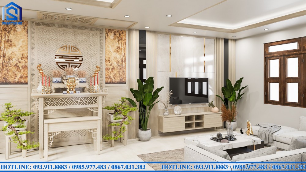 Thiết kế nội thất Hiện Đại cho Biệt Thự nhà anh Vương, TP. HCM