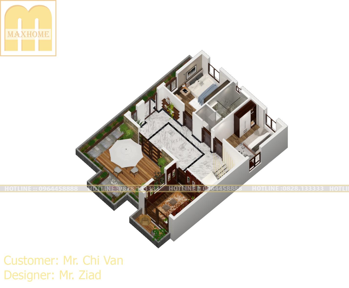 Mặt cắt công trình MAXHOME